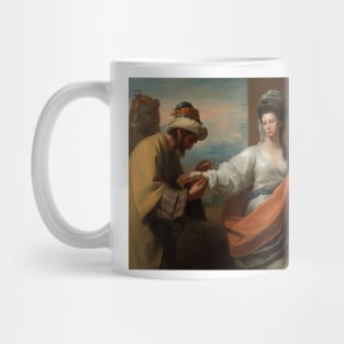 Isaac's Servant Tying the Bracelet on Rebecca's Arm by Benjamin West Mug